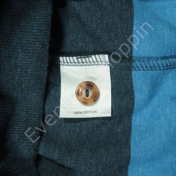 Cremieux Shawl Collar Sweater Mens L Blue Multi Colorblock Pullover New - Picture 6 of 6
